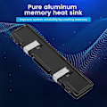 Miniatyrbild 5 av 5: 4 st Aluminium Kylfläns Shim för DDR RAM Minne Stationärt Minne