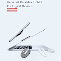 Miniatyrbild 2 av 5: Tablett Väggfäste Hållare Robust 90 Graders Roterande Ställ Fäste Universell Tablett Laptop Dator Svart