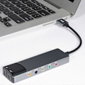 Miniatyrbild 2 av 5: 6-i-1 USB Externt Optiskt Ljudkort Multifunktionell Ljudkonverterare Adapter för Bärbar Dator Aluminium Ljudkort