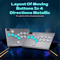 Miniatyrbillede 4 af 5: 13Keys Arcade Stick All-Button Controller Joystick Controller Grå