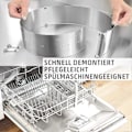Pikkukuva 5 / 5: Säädettävä kakkurengas - ruostumaton teräs - kiinnitysklipsit - tukeva irtopohjavuoka, ihanteellinen kakkuluomuksiin, mattahopea