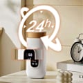 Miniatyrbild 5 av 5: Elektrisk Termosmugg 650ml Vattenvärmekopp EU-kontakt, Vit
