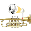 Miniatyrbillede 5 af 5: Trompet Lyre Lyre til Trompet og Flip Folder Sølv Trompet Lyre Letvægtsinstrument Lyre Trompet March Lyre til Instrumenter 14 X 52 Cm