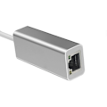 Miniatyrbild 4 av 5: Type-C till RJ45 Ethernet Kabelansluten LAN-adapter 10/100/1000Mbps (Silver USB 100M)