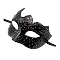 Miniatyrbild 2 av 5: 1-pack Maskeradmasker för Pojkar Karnevalsfest Ögonbindlar Svart