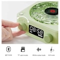 Pikkukuva 5 / 5: KW03 Retro Vinyylilevykaiutin RGB Langaton Bluetooth 5.0 Vihreä