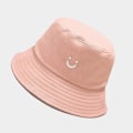 Miniatyrbild 4 av 5: Bucket Hat Unisex 100% Bomull Smile Face Broderi Vändbar Hatt Rese Bucket Strand Solhatt Utomhuskeps