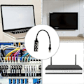 Miniatyrbild 5 av 5: RJ45 Ethernet Splitter-kabel, vienon RJ45 Y Splitter-adapter 1 till 3 Port Ethernet Switch Adapter-kabel