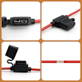Miniatyrbillede 4 af 5: 10 AWG Inline Sikringsholder med 40 AMP ATC Bladsikringer (4 stk.)