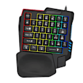 Miniatyrbild 1 av 5: Ergonomiskt Gamingtangentbord Enhands USB-kabelansluten 35 tangenter Enhänt RGB-bakgrundsbelyst minitangentbord