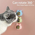Miniatyrbild 4 av 5: Kattvippa med boll, kattleksak, leksak för tandborstning, roterande ätbara bollar, självformande tuggleksaker för katter 2