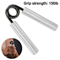 Miniatyrbild 3 av 5: Grip Strength Device|Träningsfingerstyrka Gripper - 150Lbs Silver (Orderanmärkningar)