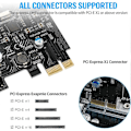 Miniatyrbild 4 av 5: Usb3.0 4-Port Expansionskort Pci-E Till Usb 3.0 Typ-A Expansionskort Med 15-Pin Sata Strömkontakt