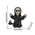Miniatyrbillede 4 af 5: Hovedbøjle kranie dekoration Skelet Figurer Cool Statue C