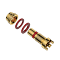 Miniatyrbillede 5 af 5: High-End Solid Kobber 24K Forgyldt Hun Jack Stik