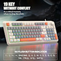 Miniatyrbild 3 av 5: K82 Speltangentbord för gamers, 94 tangenter, trådbundet tangentbord för bärbar dator, laptop, stationär dator (Bin)