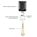 Miniatyrbillede 4 af 5: Til E3D Revo Keramisk Hotend Kit V6 Radiator Messingdyse til Ender