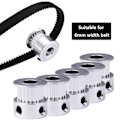Miniatyrbillede 3 af 5: 5 stk. 20 Tænder 10 mm Bredde Tandrem Aluminium Legering Remskive Egnet til CR10 CR6 SE 3D Printer (Hul 8 mm)