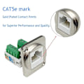 Miniatyrbild 4 av 5: 2 st RJ45 Panelmonterad Skruvterminaladapter