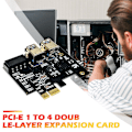 Miniatyrbild 5 av 5: PCIe Riser-kort PCI-E 1X till 16X 1 till 4 USB 3.0 Riser för BTC Mining Molex 4 Pin 1 till 4 PCI-E Expres