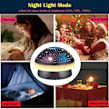 Miniatyrbillede 2 af 5: LED Stjerneklare Nattehimmel Projektor Lampe, Roterende Stjerneprojektor Natlampe Børn Blinkende Lys, Pink