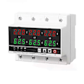 Miniatyrbild 1 av 5: 3-fas Justerbart Över- och Underspänningsskydd Voltmeter Amperemeter Monitor 3P4W Din-skena Strömgräns Skydd 100A