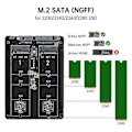 Pikkukuva 3 / 5: NGFF B-avain/M.2 NGFF - 2,5 tuuman SATA III -muunninadapteri