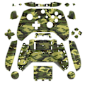 Miniatyrbild 1 av 5: Komplett skyddsfodral, reservdelar för Xbox One trådlös handkontroll, tangentbyte - Grön kamouflage