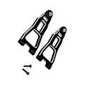 Miniatyrbild 4 av 5: RC Bil Uppgradering Främre Nedre Arm Kit för 1/12 UD1201 UD1202 Svart