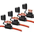 Miniatyrbillede 1 af 5: 10 AWG Inline Sikringsholder med 40 AMP ATC Bladsikringer (4 stk.)