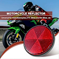 Miniatyrbillede 2 af 5: 2 stk. Runde Røde Reflekser Universal Til Motorcykel ATV 5.6*0.8cm