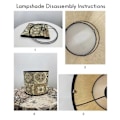 Miniatyrbillede 3 af 5: Lampeskærme Print Oval Lampeskærm 30x30x20CM Vintage Lampeskærme F