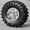 Miniatyrbild 5 av 5: 2.2-tums Beadlock Fälg Däck Set för 1/10 RC Crawler Bil Silver