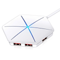 Miniatyrbillede 2 af 2: Hub|One For Six USB Hub - Hvid (Farverigt Lys Uden OTG Funktion)