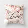 Miniatyrbillede 1 af 4: Rose Pæon Blomst Pudebetræk Pudevar Hjem Have Sofa Dekoration 3