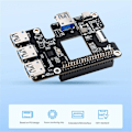 Miniatyrbild 4 av 5: PCIe till USB 3.2 Gen1 HAT+Expansionskort för 5 PCIe till USB HUB 4 Höghastighets USB Drivrutinsfri Plug a