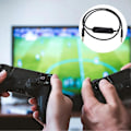 Miniatyrbillede 2 af 3: A40 Headset Gaming Headset Kabel Lydstyrkekontrol Kabel Inline Mute Kabelledning