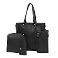 Miniatyrbillede 1 af 4: Lovevook Håndtaske Dame Skuldertaske Håndtasker Tote Taske Dame Stor Designer Elegant Skuldertaske Hank Taske Sæt Sort-sort