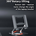 Miniatyrbild 1 av 5: Laptopställ Justerbart Tabletställ Aluminiumlegering grå