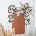 Miniatyrbillede 3 af 5: 1 stk./2 stk. kunstig blomsterranke 2 m rosenbladranke guirlande med 8 kameliablomster simuleret kameliablomststreng til fest bryllup væg Wine Red 2pcs