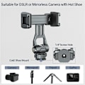 Miniatyrbillede 4 af 5: Kamera Hot Shoe Telefonholder Monitor Tripod Adapter med Dobbelt Cold Shoe til DSLR Kamera Mikrofon Fyldlys C