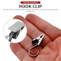 Miniatyrbild 3 av 5: 50 st Rostfria Krokar Clip Ringar Metall för Foton, DIY Hantverk