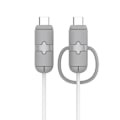 Pikkukuva 1 / 5: 2 kpl Silikoninen Latauskaapelin Suojakotelo Murtumaton Datalinjan Johdon Suoja Käämisuojus Kaapelin Kääre Yhteensopiva Iphone Androidille Typelle Grey Type-C