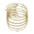 Miniatyrbild 3 av 5: Mode Rhinestone Kristall Pärla Orm Twist Kedja Guld Armband För Kvinnor