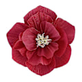 Miniatyrbillede 1 af 5: Kreppapir Blomster DIY Håndlavede Papir Blomster Vægkunst Dekoration til Hjemmefest Bryllup Fødselsdag Red 30cm