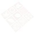 Pikkukuva 2 / 2: 9 kpl Lehti Kukka Maalaus Sapluuna DIY Ontto Maalaus Mallit (Sekatyyli)