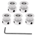 Miniatyrbillede 1 af 5: 5 stk. 20 Tænder 10 mm Bredde Tandrem Aluminium Legering Remskive Egnet til CR10 CR6 SE 3D Printer (Hul 8 mm)