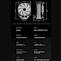 Miniatyrbild 2 av 5: GT600 Digital Display CPU Luftkylare med 1800RPM ARGB A