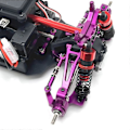 Pikkukuva 4 / 5: Metallirungon pilarit osat 1/14 RC-auton päivitysosille violetti