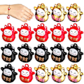 Miniatyrbillede 1 af 4: 18 stk. japanske katteklokker, lykkekatteformede jingle bells-charms til gør-det-selv-håndværk
